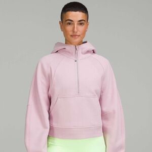 Pink peony Lululemon Scuba Half-Zip Hoodie